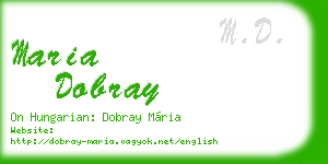 maria dobray business card